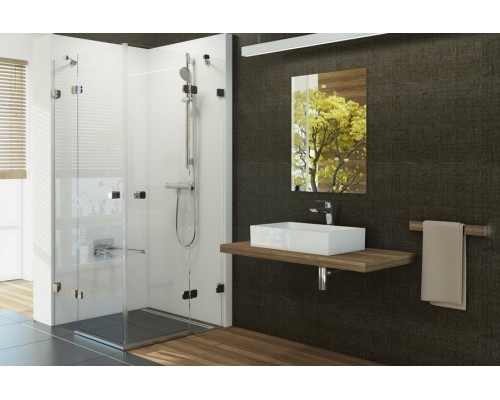 BSRV4-90 душевой уголок квадратный с угловым входом,хром+Транспарент 1UV77A00Z1