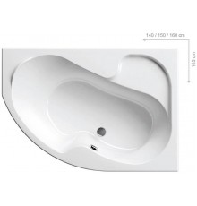 Ванна Rosa I 150х105 правая белая (СНИМАЕТСЯ С ПРОИЗВОДСТВА 2023г) CJ01000000