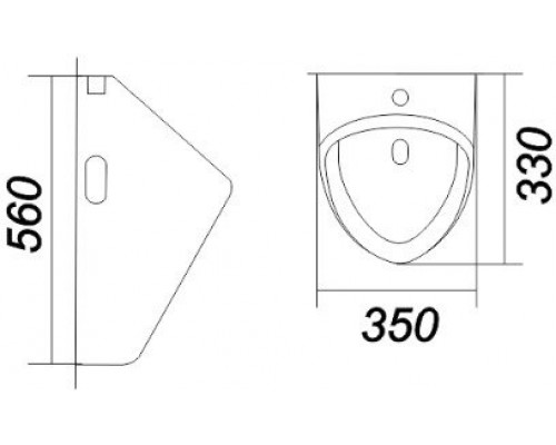 LONG Писсуар (без крепежа) (PS/Long/Mech/WHT.G/S1) PS/Long/Mech/WHT.G/S1