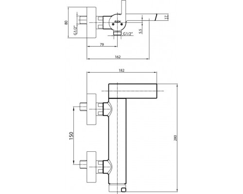102102478HEX ICON смеситель для ванны 102102478HEX