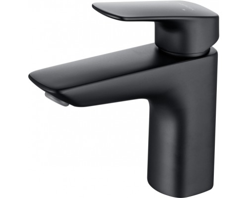 AQ1010MB ВЕГА смеситель для раковины 97 без донного клапана, матовый черный AQ1010MB