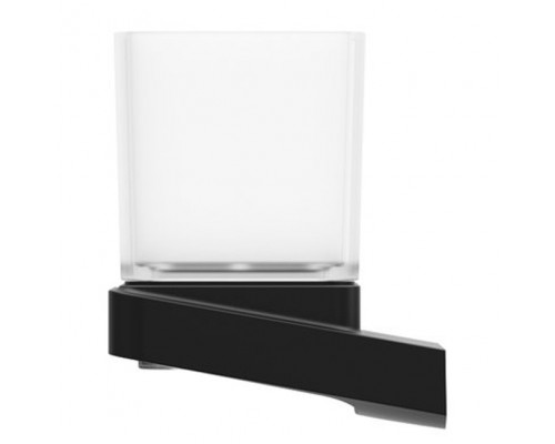 Держатель со стаканом (стекло) TD 210.20 черный X07P557