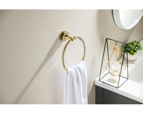 AQ4512PG КЛАССИК полотенцедержатель кольцо, полир. золото AQ4512PG