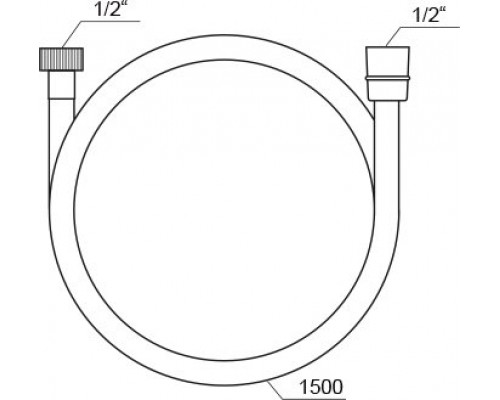 Душевой шланг 150 см, SatinFlex 913.23 черный X07P568