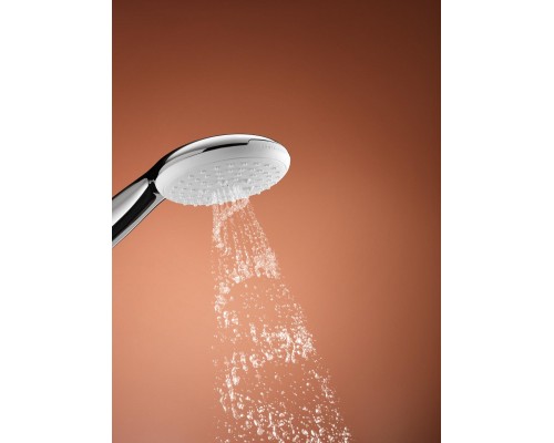 27601003 Tempesta 110 Душевой набор 2 режима струи (круглый ручной душ, настенный держатель, шланг 1750 мм), 8.5 л/мин, хром 27601003