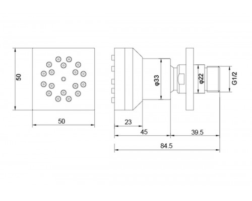 AQ2098CR боковая форсунка 5050 AQ2098CR