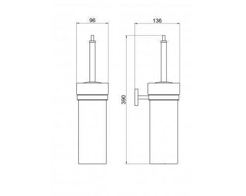 AQ4610BGM БЕТТА ершик, оружейная сталь (шлиф. черный хром) AQ4610BGM