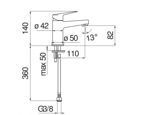 BSEB101118/3CR (МУЛЯЖ) BLUES смеситель для раковины BSEB101118/3CR
