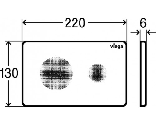 774356 Prevista Панель смыва Visign for style 25 бесконтактная ( 2-х реж смыв с функц Viega Hygiene+), пластик, цвет альпийский, модель 8615.1 774356