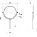 AQ4914CR зеркало косметическое настольное 5х AQ4914CR