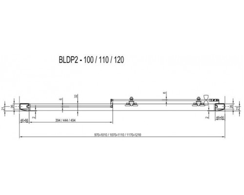 BLDP2-120 белый + Транспарент Blix душевая дверь раздвижная, двухэлементная 0PVG0100Z1