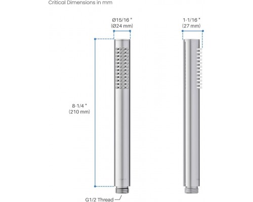 AQ2002CR ЕВРОПА ручной душ 1jet AQ2002CR