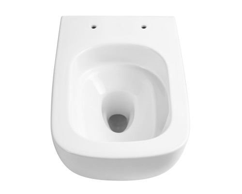 AQ1537T-00 МЕДЕЯ Унитаз подвесной TORNADO безободковый 555375335, тонкое сиденье с механизмом плавного закрывания, крепеж AQ1537T-00