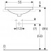 500.716.01.2 VariForm Раковина встраиваемая в столешницу овальной формы, 55х40 см, без отв. под смеситель, с отв. перелива 500.716.01.2