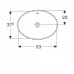 500.716.01.2 VariForm Раковина встраиваемая в столешницу овальной формы, 55х40 см, без отв. под смеситель, с отв. перелива 500.716.01.2