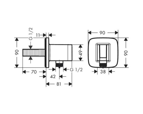 26887000 HG Fixfit Q шланговое подсоединение 26887000
