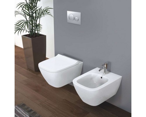 500.683.01.2 Smyle Square Унитаз подвесной безободковый Rimfree® в комплекте с сиденьем с плавным закрыванием SoftClose 500.683.01.2