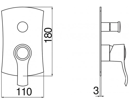 SI98100/EBR SOFI смеситель для ванны (внешняя часть) SI98100/EBR