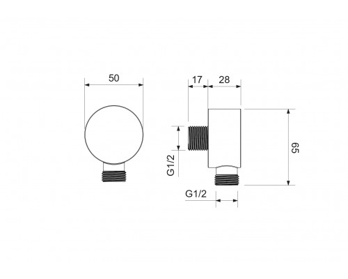 AQ2457BG шланговое подсоединение, шлиф. золото AQ2457BG