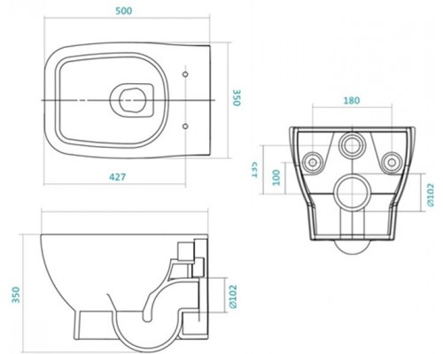 1.WH50.1.543 НЕО ПЭК (подвес. унитаз с сиденьем soft close, инсталляция, панель хром глянец) 1.WH50.1.543