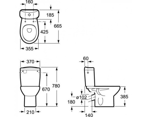 34239U000 Victoria чаша напольная косой выпуск ПРОДАЖА ТОЛЬКО С БАЧКОМ 34239U000