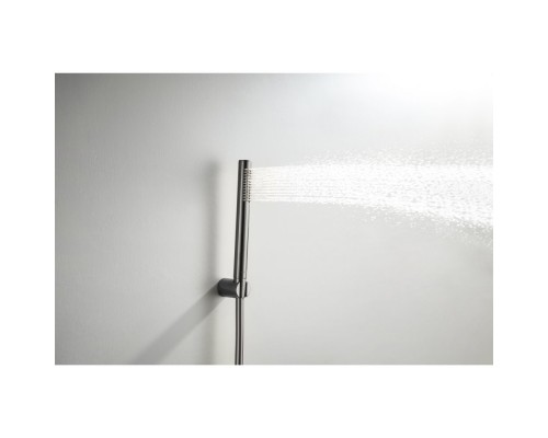 AQ2034BGM ЕВРОПА душевой набор 1jet, оружейная сталь (шлиф. черный хром) AQ2034BGM