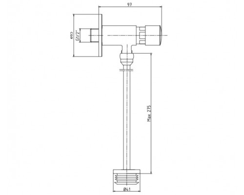 102111146EX смывной механизм для писсуара 102111146EX