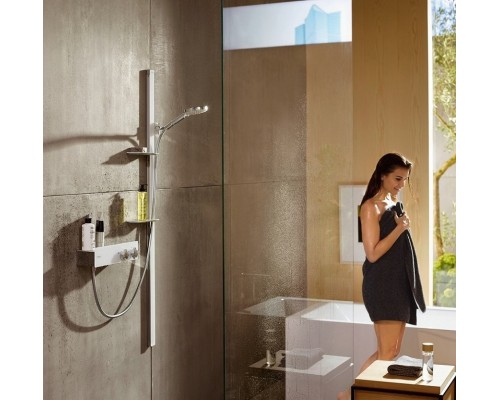 13102400 HG ShowerTablet 350 термостатический смеситель для душа белый/хром 13102400