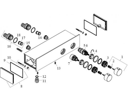 13102400 HG ShowerTablet 350 термостатический смеситель для душа белый/хром 13102400