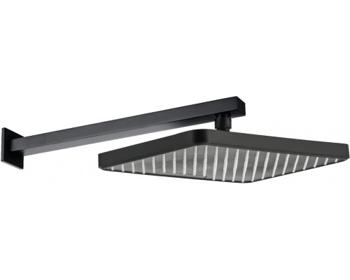 AQ2081MB прямоугольный верхний душ настенный 305х205х25 мм, матовый черный AQ2081MB