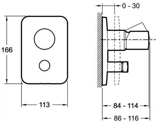E98719-CP TOOBI cмеситель для ванны (внешняя часть) E98719-CP