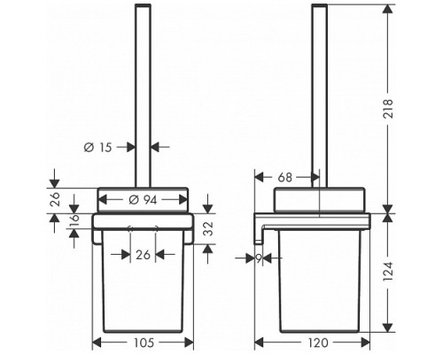 41752000 HG AddStoris ершик настенный 41752000