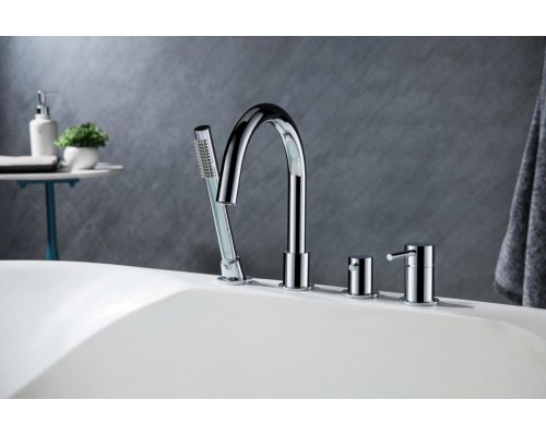 AQ1348CR ЕВРОПА смеситель на борт ванны на 4 отв. AQ1348CR