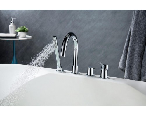 AQ1348CR ЕВРОПА смеситель на борт ванны на 4 отв. AQ1348CR