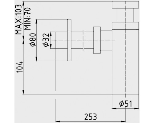 102119071EX сифон 102119071EX