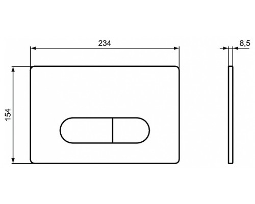R0115AA OLEAS™ M1 Механическая панель смыва, хром R0115AA