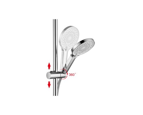 AQ2740CR ЛУГАНО душевая система (смеситель для ванны) 255 мм AQ2740CR