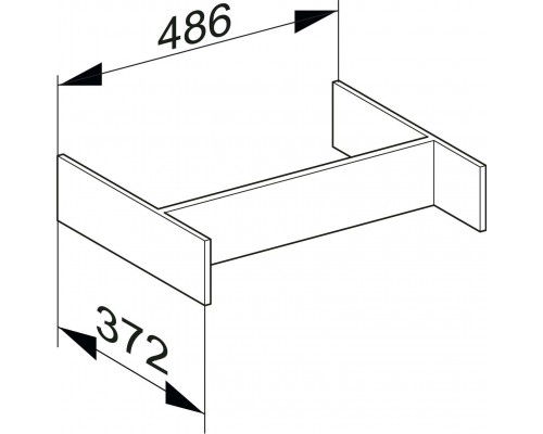31599030000 EDITION 400 Внутренний разделитель для фронтального выдвижного ящика / глубина 535 мм 31599030000