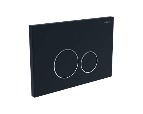 PNS-0000015 (005DQ) Панель смыва Черная матовая ободок хром для INSP-0000001 Pneumo S (клавиши круглые) PNS-0000015