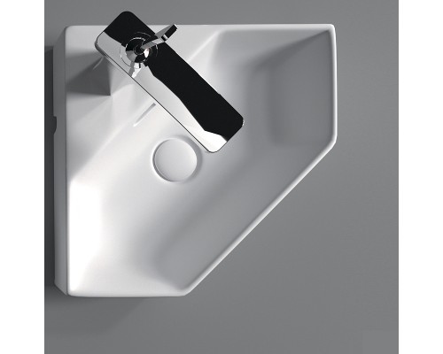 LINE 35 Умывальник угловой ВКС Белый S1 (WB.CR/Line/35-C/WHT.G/S1) WB.CR/Line/35-C/WHT.G/S1