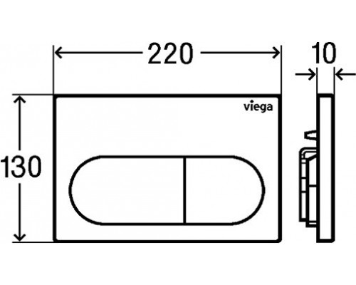 773762 Prevista Панель смыва для унитазов Visign for Life 6, пластик, альпийский белый, модель 8602.1 773762