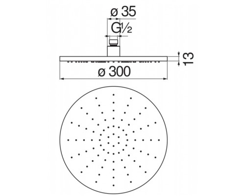 AD139/63CR верхний душ 30 см AD139/63CR