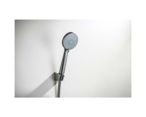 AQ2032BGM БЕТТА душевой набор 100 3 jet, оружейная сталь (шлиф. черный хром) AQ2032BGM