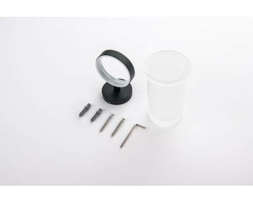 AQ4104MB ЕВРОПА стакан с держателем, матовый черный AQ4104MB