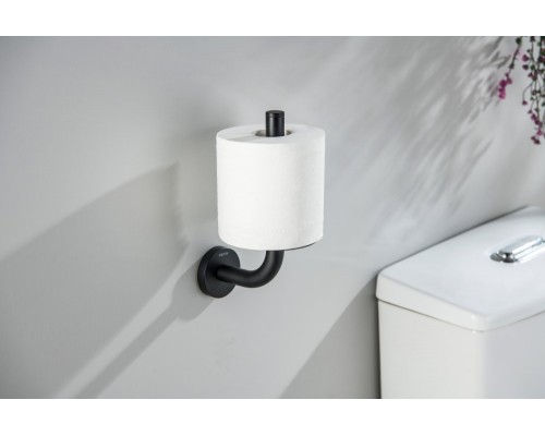 AQ4207MB ОБЕРОН бумагодержатель для запасного рулона, матовый черный AQ4207MB