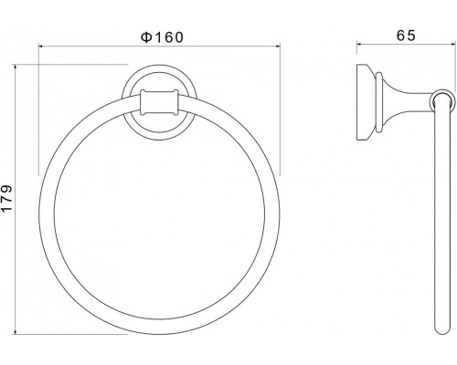 AQ4512PG КЛАССИК полотенцедержатель кольцо, полир. золото AQ4512PG