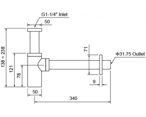AQ6012CR сифон AQ6012CR