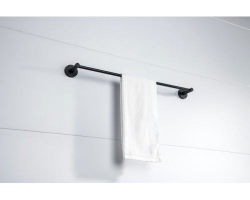 AQ4114MB ЕВРОПА полотенцедержатель 600 мм, матовый черный AQ4114MB