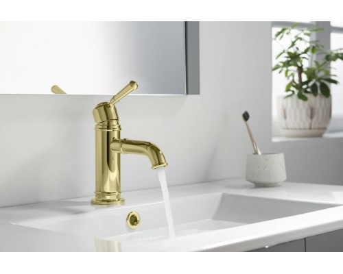 AQ1510PG КЛАССИК смеситель для раковины 72, без донного клапана, полир. золото AQ1510PG