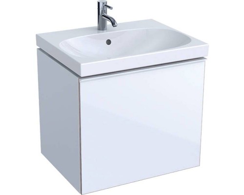 500.609.01.2 Acanto Шкафчик под раковину 595 x 535 x 476 мм, фронтальная часть: белое стекло 500.609.01.2